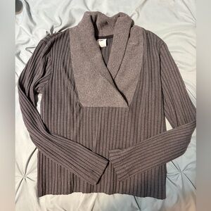 Nike Yoga Gray Ribbed Women's Top